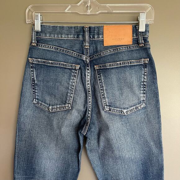 MOUSSY Tamworth High Waist Skinny Jeans In Dark Blue Size 24 Japanese Denim - Picture 11 of 16